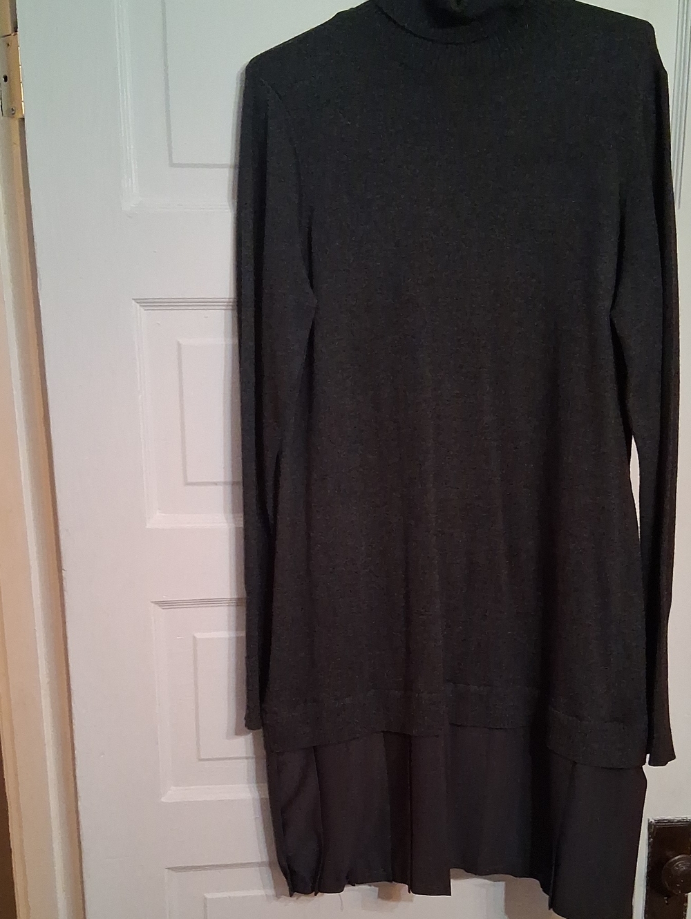 grey tunic sweater dress Soft Surroundings | Dresses | Soft Surroundings Charcoal Turtleneck With Pleated Bottom Plus sizes